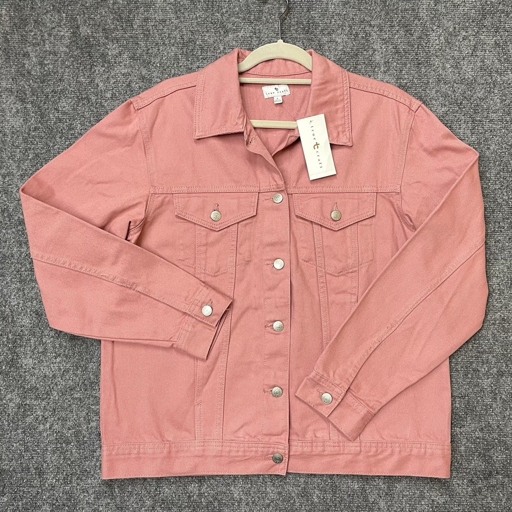 True Craft Denim Truckers Jacket Western Country Pink Womens L